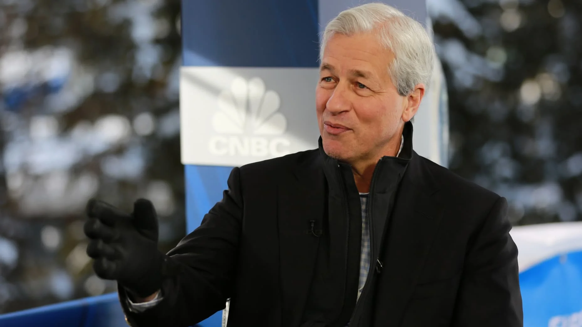 Jamie Dimon, CEO of JP Morgan Chase, speaking at the 2019 WEF in Davos, Switzerland on Jan. 23rd, 2019.